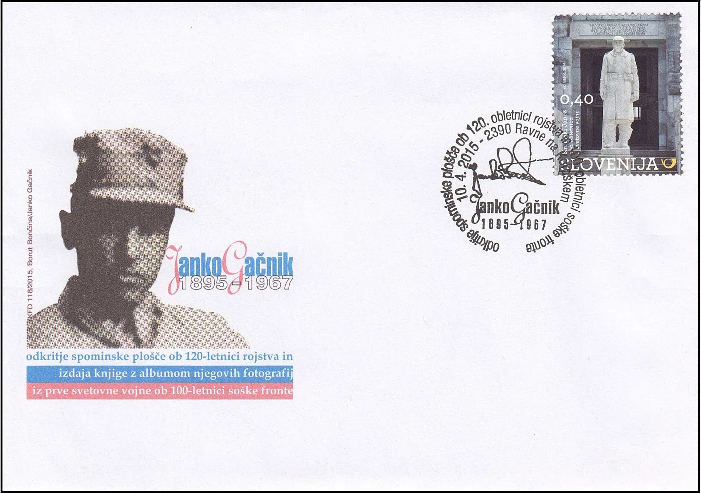 ODKRITJE SPOMENIKA PLOŠČE OB 120. OBLETNICI ROJSTVA JANKO GAČNIK 1895 -1967